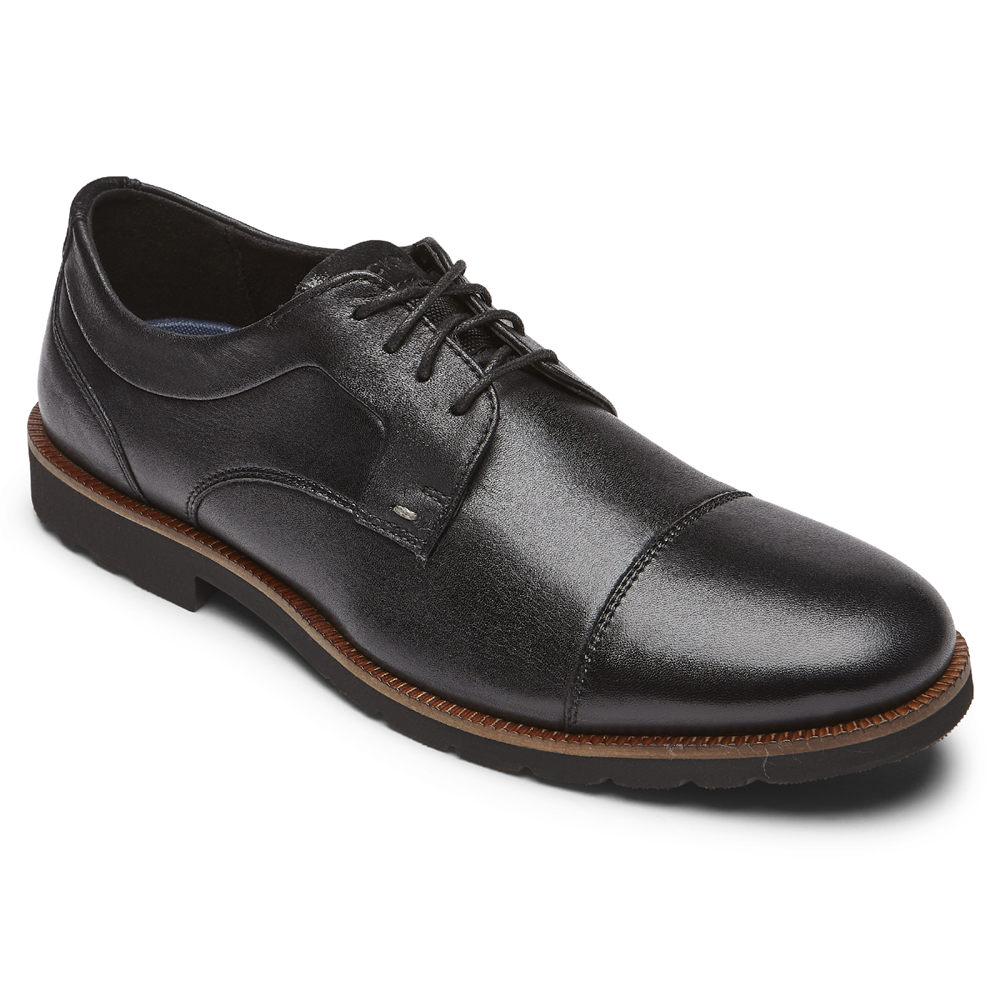 Rockport Oxfords Herre Svart - Sharp & Ready 2 Cap Toe - PDFH97201